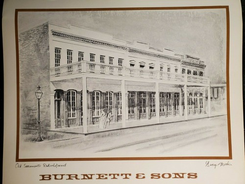 Central Pacific Railroad Office Sacramento The Big Four George Mathis Print 1980 - Picture 2 of 5