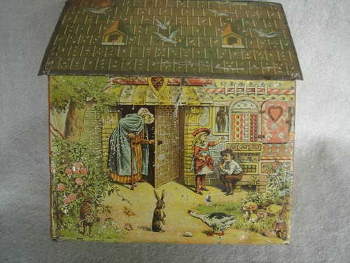1880,s TEA tin  made to look like a house