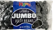 4 19oz packs Jumbo Black Licorice Jelly Beans