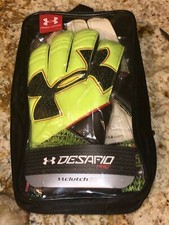 UNDER ARMOUR Desafio Pro Hi Viz Yellow Black GK Goalkeeper Gloves Mens Womens 12