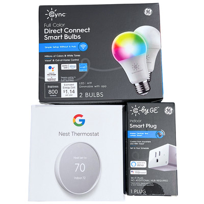 Google Nest Smart Bundle Brand New Smart LED Light Bulbs OutletIndoor Smart Plug