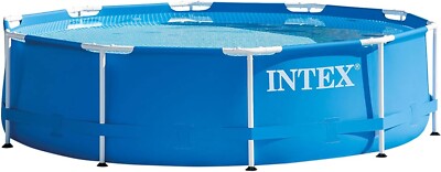 Intex 10' x 30'' Round Metal Frame Above Ground Swimming Pool 28200EH