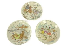 French set of 3 Small Plates Opaque de Gien excentricitet modernes