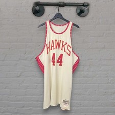 VTG 1973 Pistol Pete Mavarich Atlanta Hawks 44 Mitchell & Ness Jersey Size 60