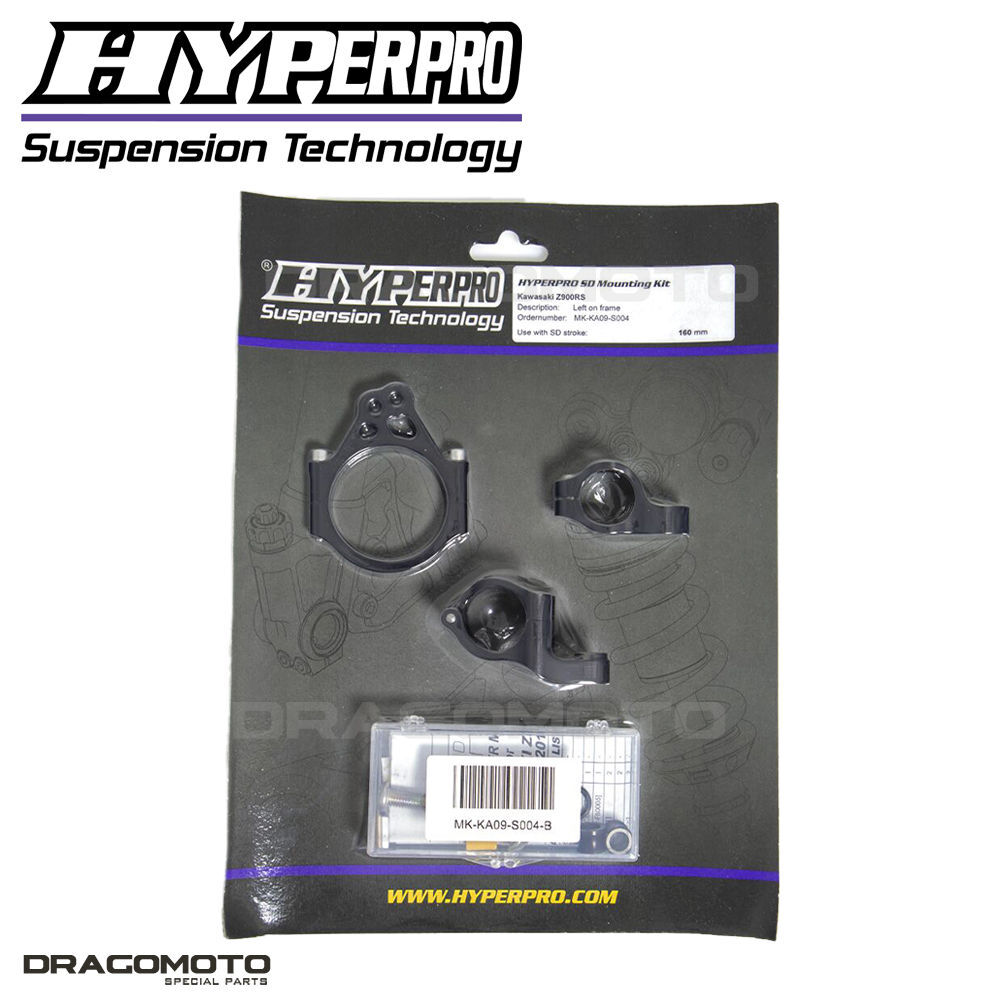 Kit de montage HYPERPRO MK-KA09-S004-B pour amortisseur direction moto Kawasaki Z 900 RS