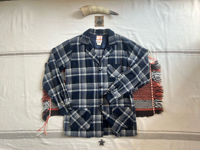LVC Rockabilly Jacke M Wolle Karo Automantel Levi s Vintage Kleidung 50er Kragen