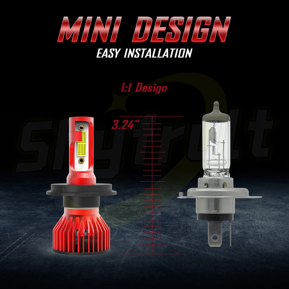 Kit de faros LED 6000K blanco puro bombillas altas y bajas para Chevrolet Aveo 2004-2019 Foto 3 de 4