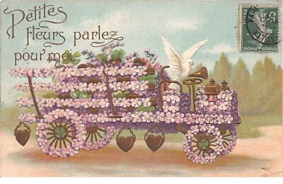 Fantasies - No. 75092 - Little Flowers Speak for Me - Dove at the Wheel of U