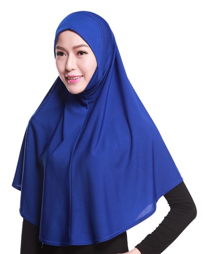 One Piece Amira Muslim Instant Hijab Scarf Pull On Ready To Wear Headscarf Shawl - Picture 18 of 125