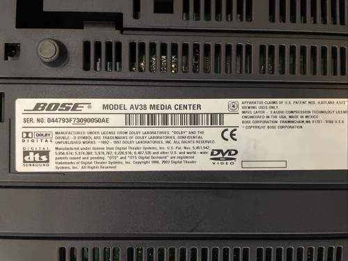 BOSE AV38 DVD CD MP3 Radio FM AM Tuner Media Center Player - Picture 11 of 11