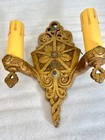 1930's Pair Spanish Revival Wall Sconces — photo 2