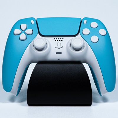 Custom Blue Burst Sony DualSense PS5 Controller With Hall Effect Sticks