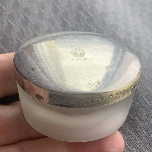 Antique Coty Sample Silver plated Brass Lidded Glass Jar 1920-1940 France Powder