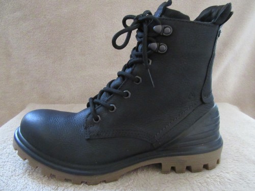 ECCO Tredtray Negro Guijarros Botas de Cuero Nubuck Zapatos EE. UU. 8 - 8.5 EUR 39 NUEVAS - Imagen 6 de 9