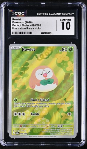 Rowlet graded CGC 10 for sale on eBay