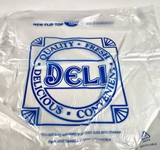 CASE OF 2000 Deli Saddle Pack Bags Extra Large HDPE Imprinted BLUE, 10 1/2” x 8”