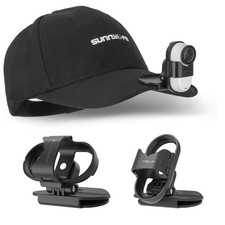 Sinyutia Baseball Hat Clip for Insta360 Go 3s, Vertical  Horizontal Black