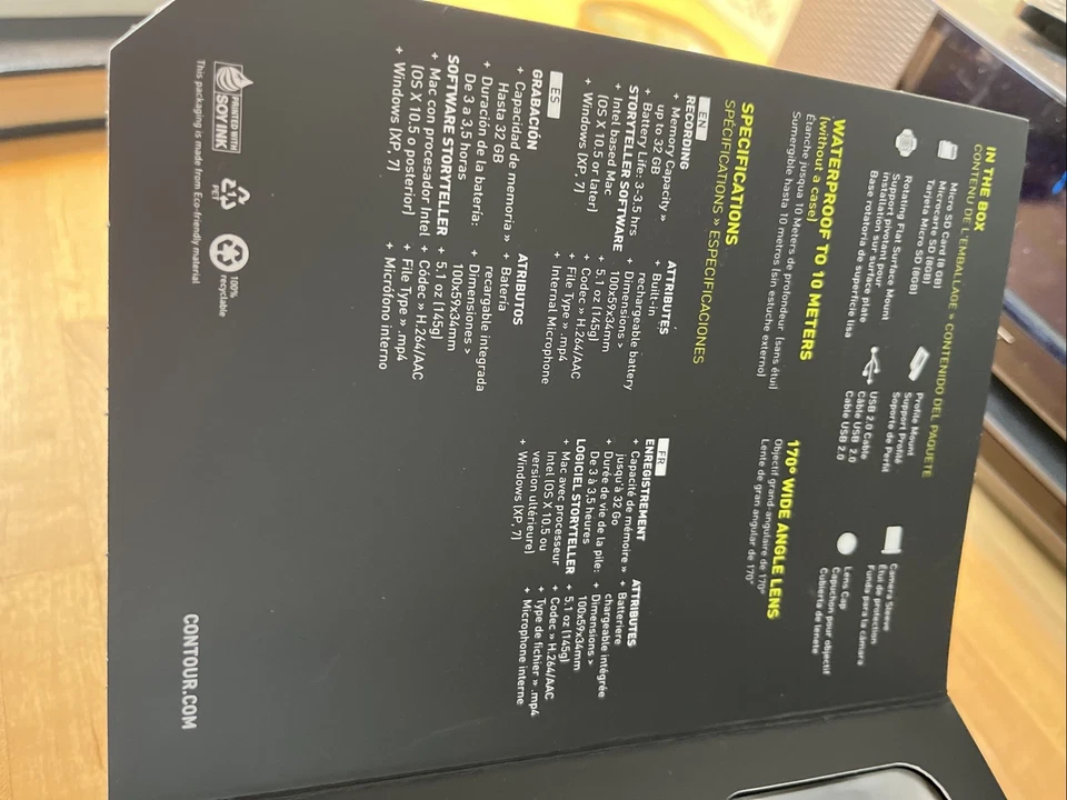 Contour HD ROAM3 Action Sport Kamera wasserdicht in OG Box, Flex Strap Mount - Bild 3 von 4