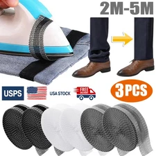 3pcs Iron on Hemming Tape, No Sew Washable Hem Adhesive Tape Edge for Pants USA