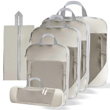 Compression Packing Cubes, 5-Piece Set Travel Organizer Boxes, Compressible
