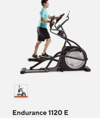 ProForm Endurance 1120 E Elliptical Machine, 24 Programs, Adjustable Stride