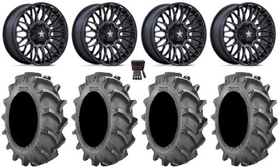 MSA Clubber 22'' Wheels Black DDT 37x8.3 BKT 171 Tires Textron Wildcat XX