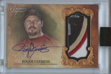 Roger Clemens 2021 Topps Dynasty Auto Autograph Game Worn LOGO Patch Astros 6/10