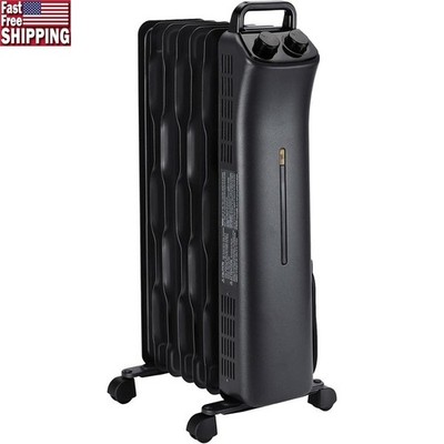 Portable Oil Filled Radiator Heater 1500W Adjustable Quiet Energy Efficient New