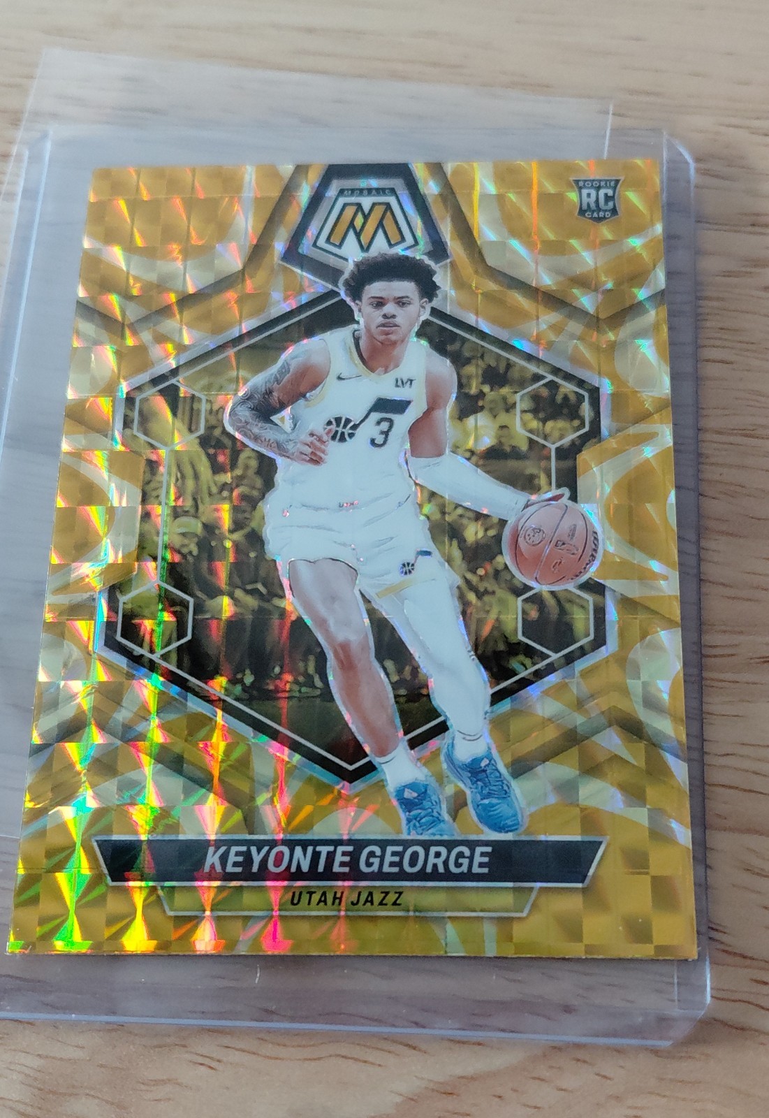 2023-24 Panini Mosaic - Rookies Keyonte George #222 Reactive Yellow Prizm Rookie