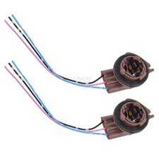 2pcs 3157 4157 Bulb Socket Pigtail Harness Wire Plug For Turn Signal Brake Light