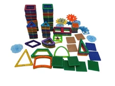 Magformers Magnetic Tiles 140 Pcs Building Blocks EUC
