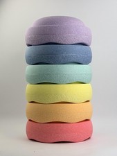 Stacking Stone Original Rainbow Pastel Set of 6 Motor Skills Toys