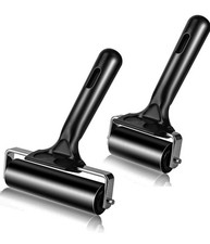 Rubber Roller 2 Pcs Rubber Brayer Roller 10cm + 6cm for lino Printing, Crafts