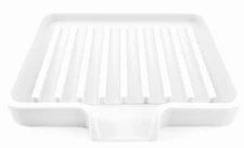 Silicone Soap Dish Tray and Sponge Holder with Drain Chute, Pack of 2 | Bathr...