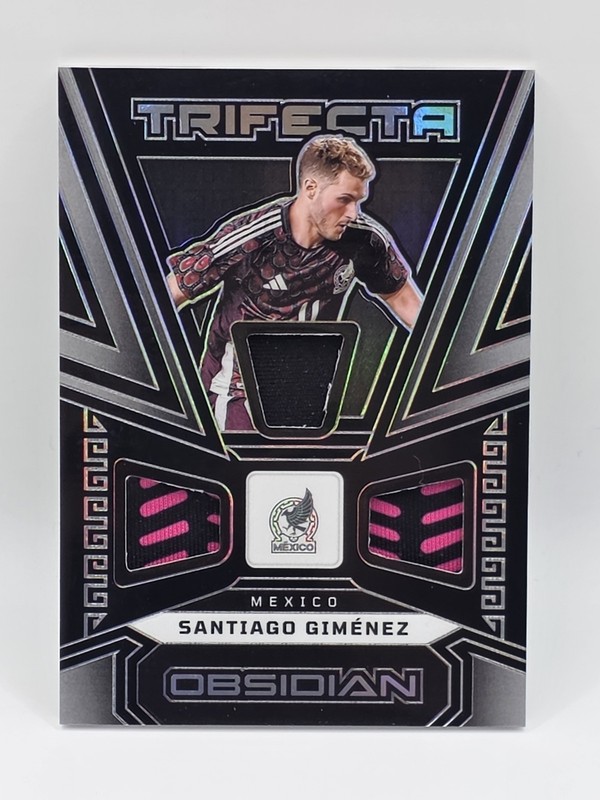 2023-24 Panini Obsidian - Trifecta Dual Patch Santiago Gimenez 🇲🇽 #TM-SG /199