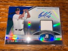 2011 Bowman Platinum Blue Ref Rookie Patch Auto Evan Meek 30/99 Pittsburgh