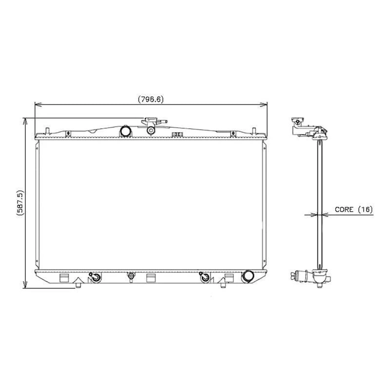 For Toyota Sienna 2011-2016 Denso 221-3167 Engine Coolant Radiator Foto 2 de 2