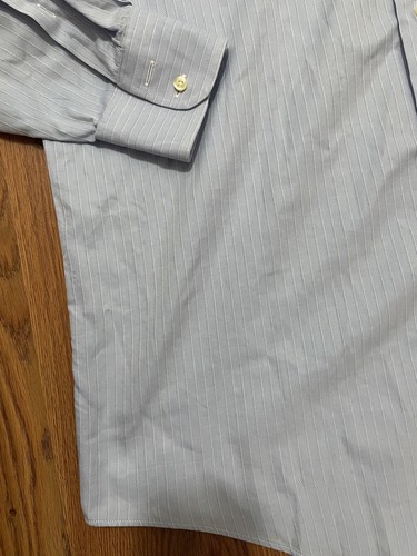 Brooks Brothers Shirt Mens Extra Large 16.5 35 Stripe Regular Fit Made in USA Eg - Picture 10 of 12