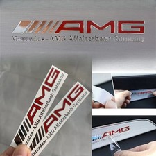 2x Amg Red Interior Emblem Aluminium Decal Sticker Badge Dash For Mercedes-benz