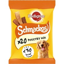 180 Pedigree Schmackos Mixed Poultry Dog Treats Dog Chews (9x144g) 12.43 per kilo