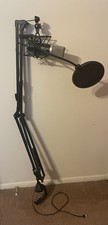 Black Adjustable Metal Microphone Boom Arm St...