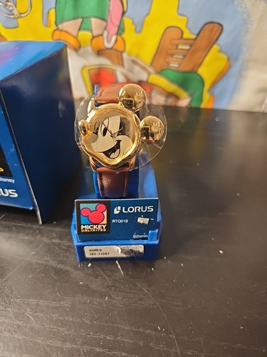Lorus Mickkey Mousse Kopfuhr Goldfarben Neu? 192 31067 - Bild 2 von 4