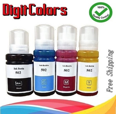 Ink Refill Bottles Set of 4 colors  502 T502 ET-2980 ET-3750 ET-3760 ET-3830