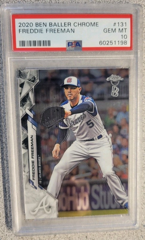 2020 Topps Chrome Ben Baller #131 Freddie Freeman Los Angeles Dodgers PSA 10