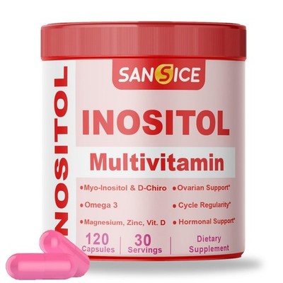 Myo & D-Chiro Inositol Multivitamin Capsules, 2000mg Myo-Inositol & 50mg D-Ch...