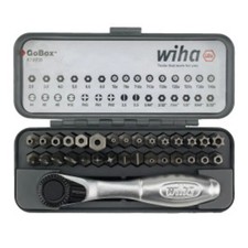 Wiha Gobox Security Bit Set With Mini Ratchet, 32 Piece