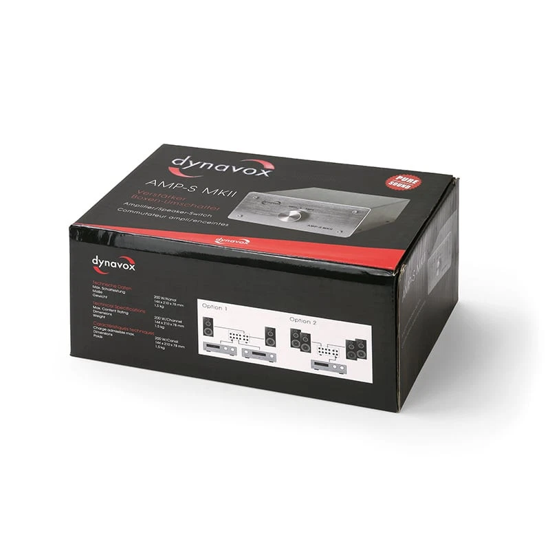 Dynavox Verstärker/Boxen-Umschalter - AMP-S MKII - schwarz - Dynavox - Bild 4 von 4
