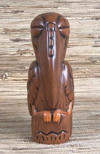 Ghost Bird Tiki Mug Tiki Farm Ken Ruzic Brown Glaze 8.5" Tall 14 Oz New