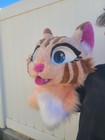 Orange Cat Partial Fursuit Head Paws Handmade New High Quality Free Shipping US — photo 3