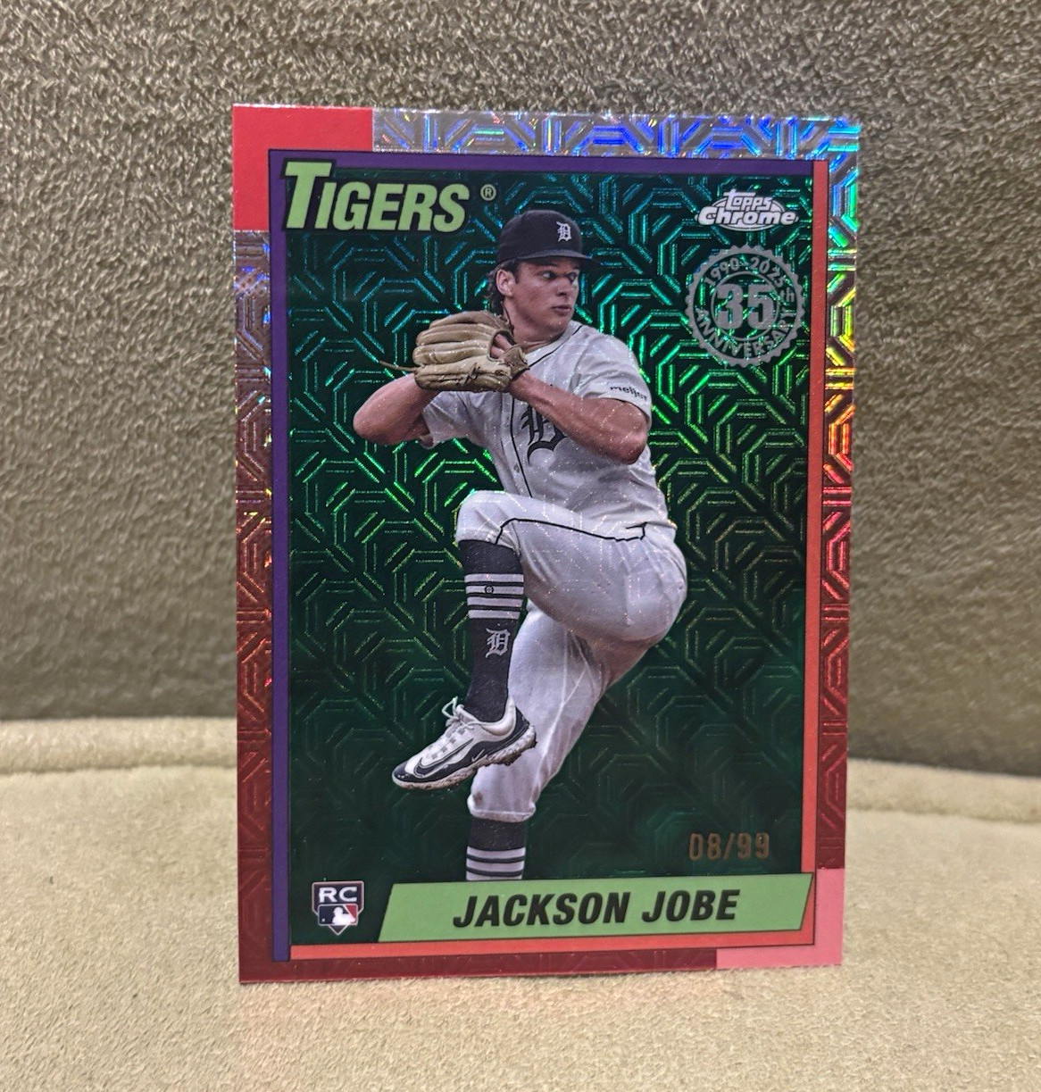 Topps 2025 Chrome Jackson Jobe Tigers RC 35th Anniv T90C-116 /99